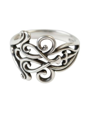 Fonott tulipános gyűrű (széles)