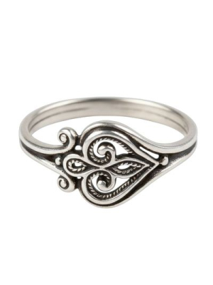 Szív-veretes gyűrű (keskeny)