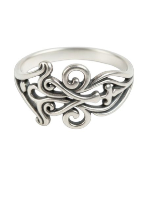 Fonott tulipános gyűrű (keskeny)