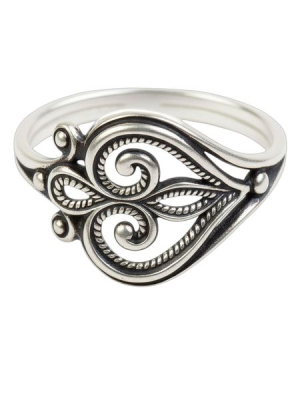 Szív-veretes gyűrű (széles)