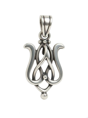 Kis fonott tulipán medál