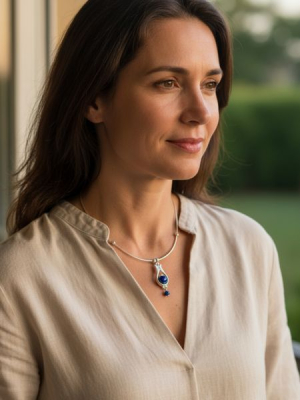 Tulipán nyakék ásvánnyal, kék