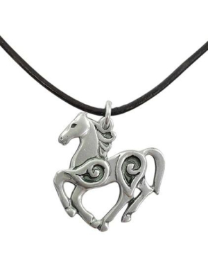 Ló medál bőrszálon