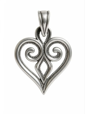 Szív-veretes medál (nagyobb méret)