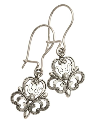 Áttört filigrán fülbevaló