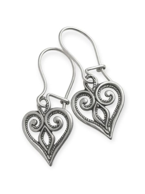 Szív-veretes fülbevaló (közép méret)