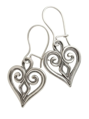 Szív-veretes fülbevaló (nagy méret)