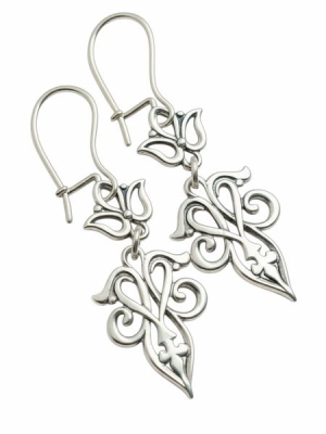 Fonott tulipános fülbevaló