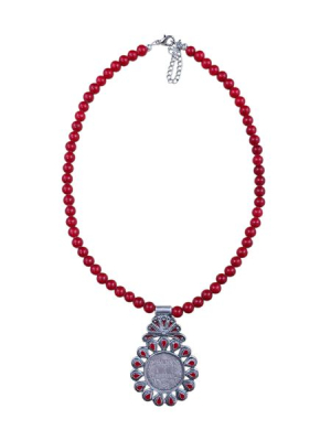 Lázsiás nyakék, piros