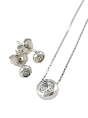 Cirkónia ékszerszett