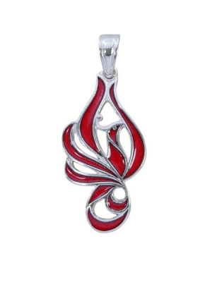 Főnix medál piros, kisebb méret