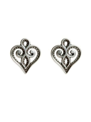 Kis szív-veretes fülbevaló (stiftes)